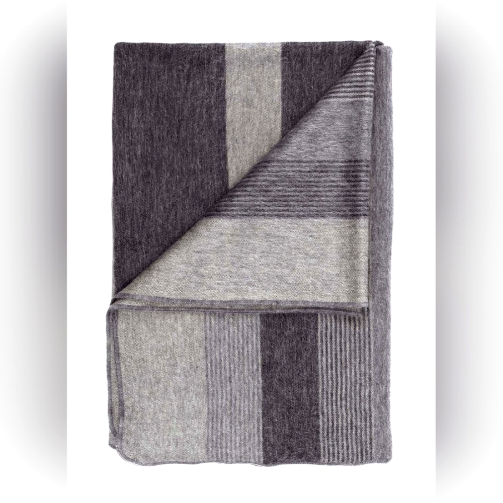 Alpaca Throw Blanket - Charcoal